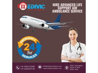 Use the Exclusive Air Ambulance in Bhopal by Medivic with Medical Aids