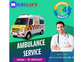 Fast Ambulance Service in Janakpuri by Medilift Ambulance